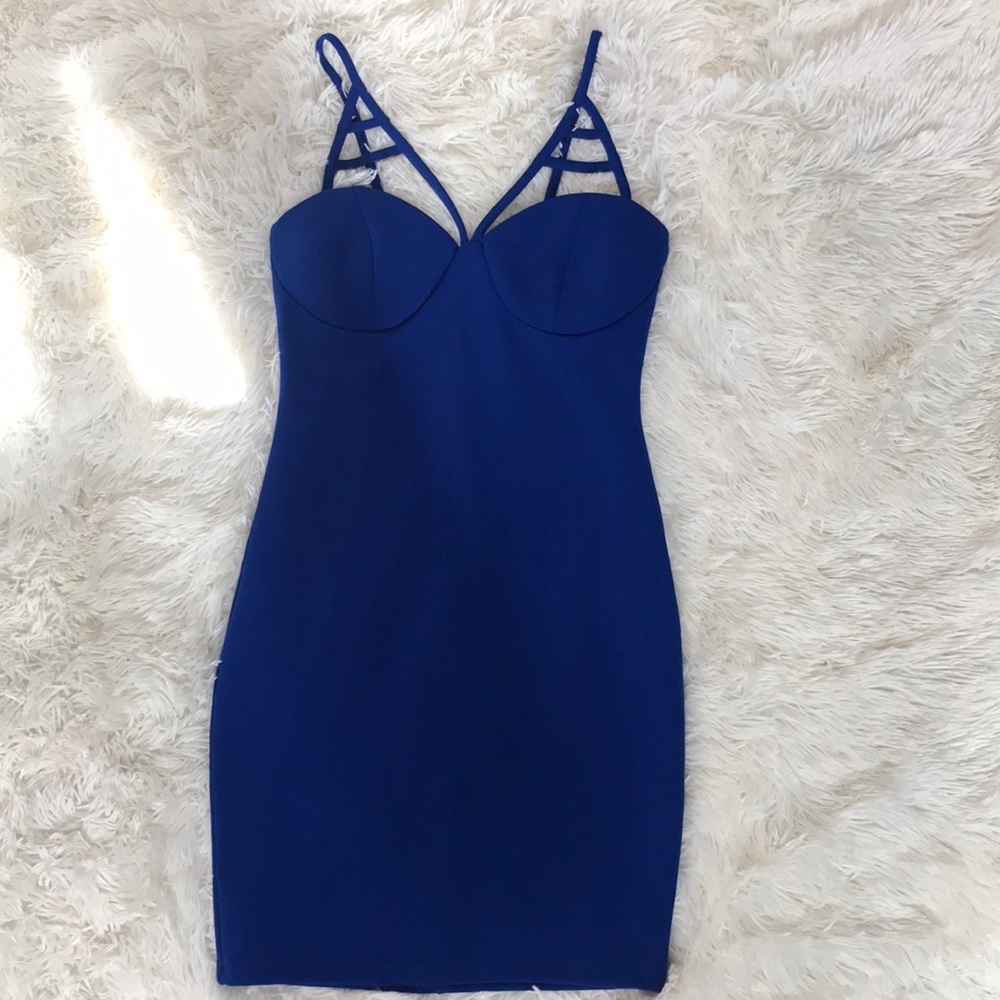 Blue mini dress